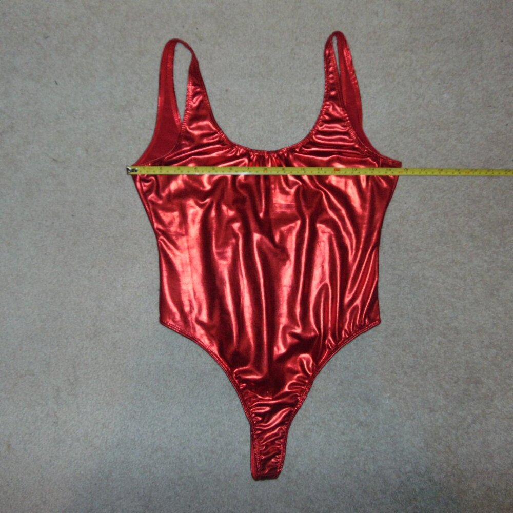 K Too Shiny Red Leotard M - Picture 7 of 7